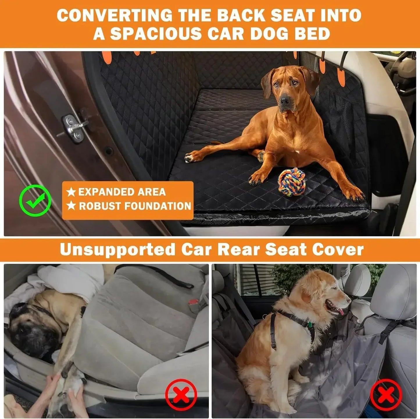 RuffRover 2.0β’ - Hard Bottom Dog Car Seat Protector