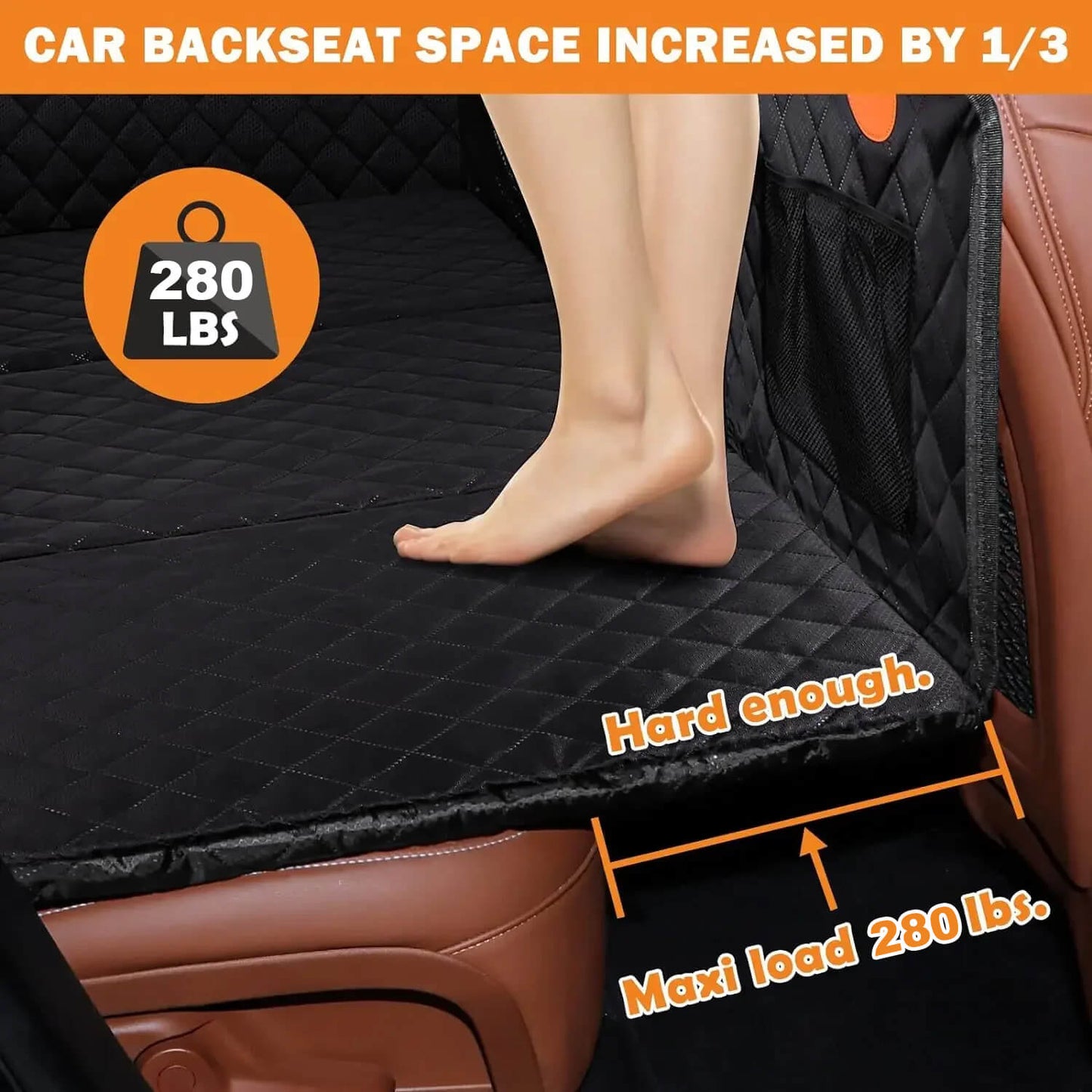 RuffRover 2.0β’ - Hard Bottom Dog Car Seat Protector