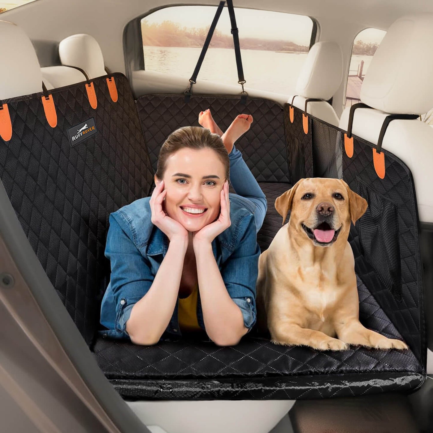 RuffRover 2.0β’ - Hard Bottom Dog Car Seat Protector