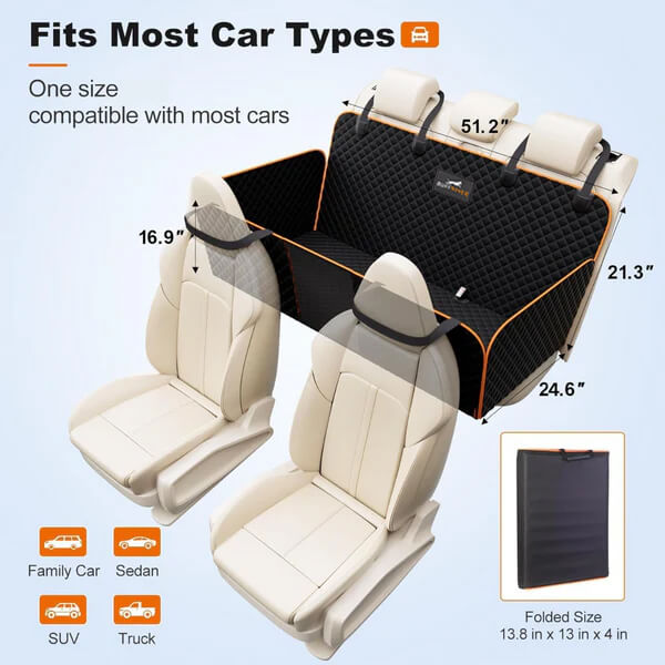 RuffRover 2.0β’ - Hard Bottom Dog Car Seat Protector
