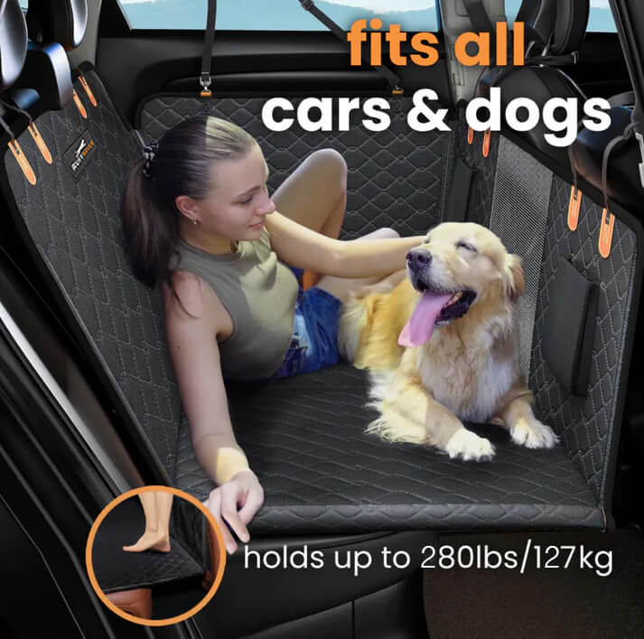 RuffRover 2.0™ - Hard Bottom Dog Car Seat Protector + (FREE Dog Bed)