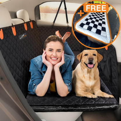 RuffRover 2.0™ - Hard Bottom Back Seat Extender + (FREE Dog Bed)