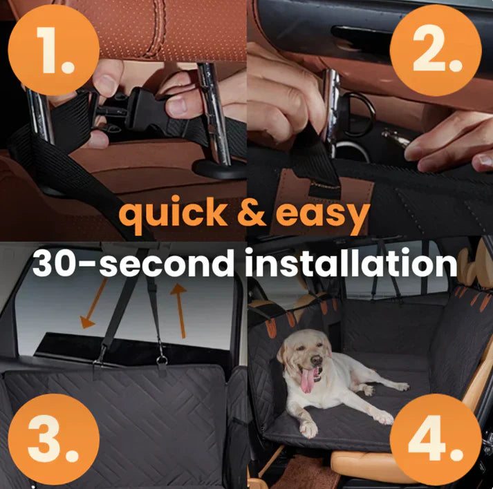 RuffRover 2.0™ - Hard Bottom Back Seat Extender + (FREE Dog Bed)